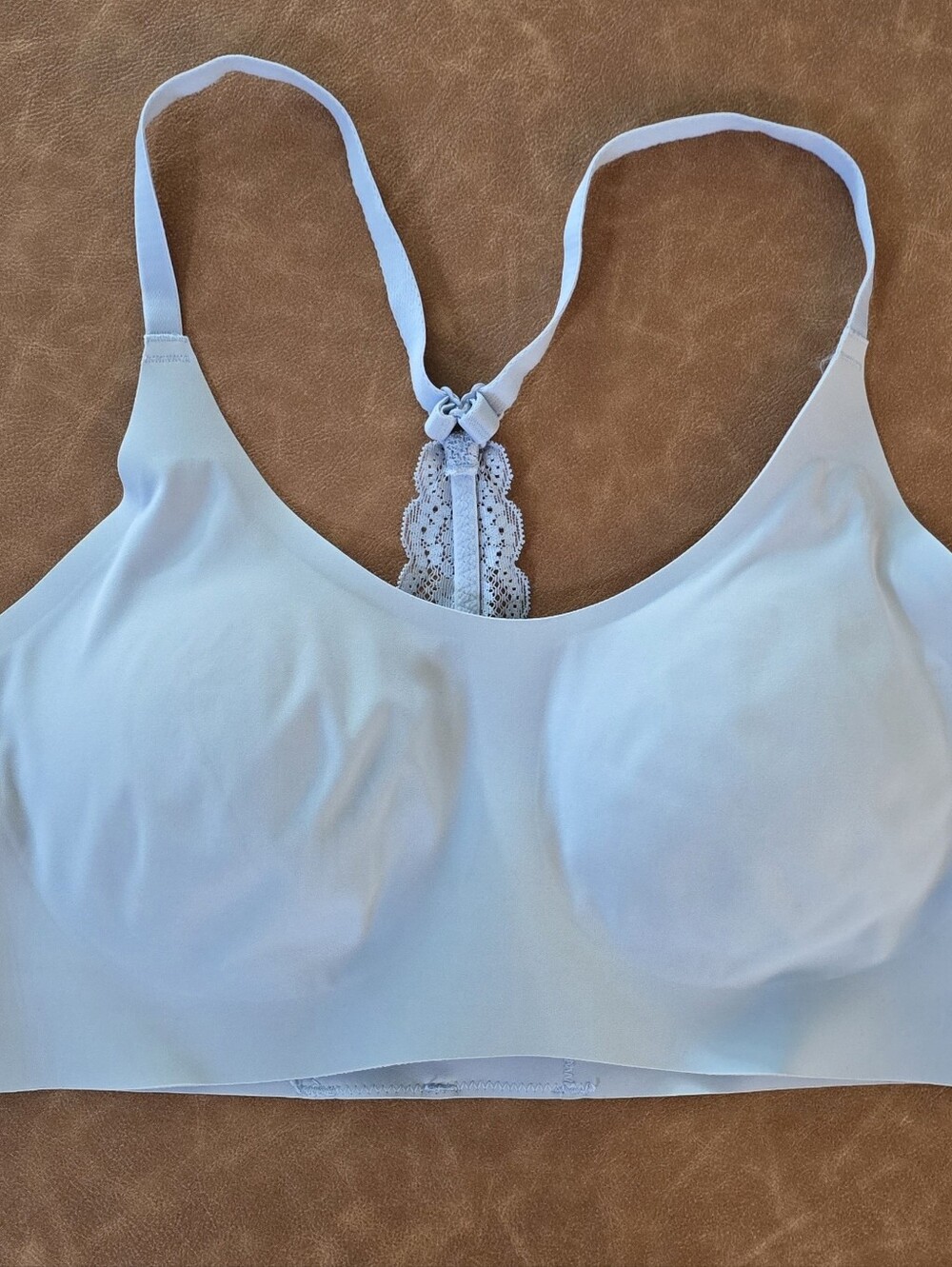 NWOT Knix Lace Racerback Bra Light Blue Size Large | Wireless Support